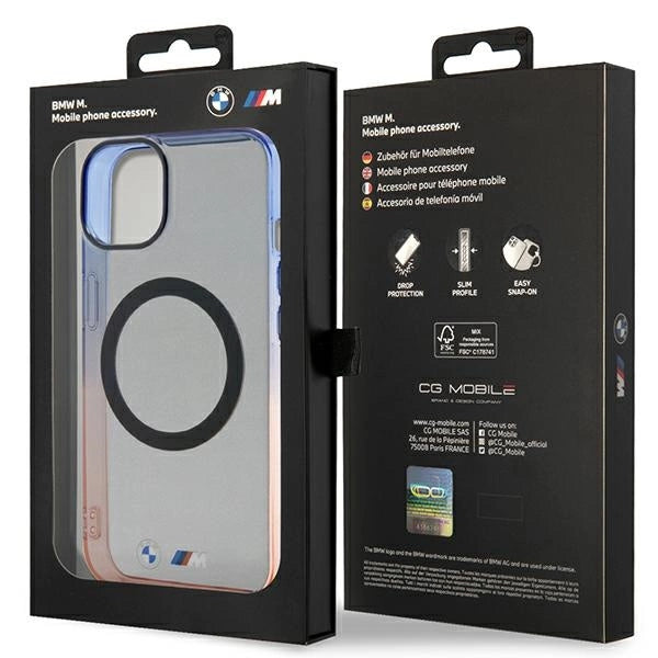 Case BMW BMHMP14SHTGE iPhone 14 6.1" grå/grå hardcase Gradient Bumper MagSafe