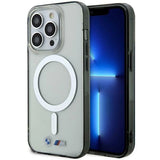Case BMW BMHMP14XHCRS iPhone 14 Pro Max 6.7" gennemsigtig hardcase Silver Ring MagSafe