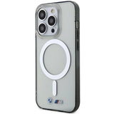Case BMW BMHMP14XHCRS iPhone 14 Pro Max 6.7" gennemsigtig hardcase Silver Ring MagSafe