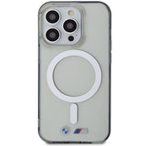 Case BMW BMHMP14XHCRS iPhone 14 Pro Max 6.7" gennemsigtig hardcase Silver Ring MagSafe