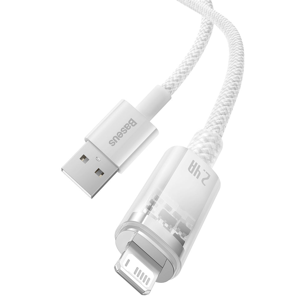 Baseus Explorer Series cable USB - Lightning 2.4A 2 m white (CATS010102)