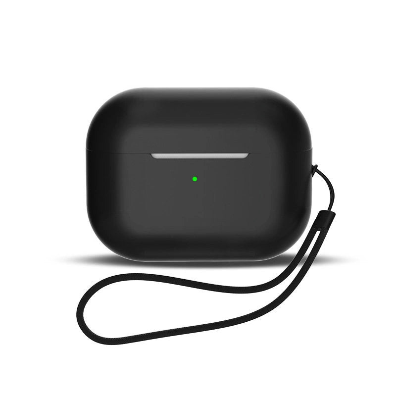 Silikonhylster til AirPods 1 / AirPods 2 + håndledsbåndssnor - sort