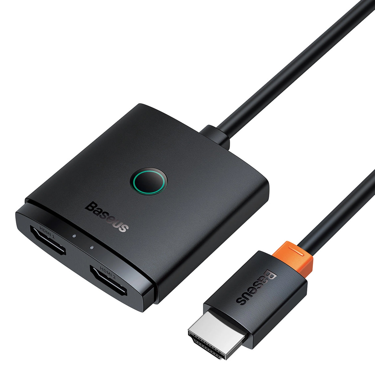 Baseus AirJoy 2in1 4K 60Hz bidirectionel HDMI-adapter med indbygget 1m kabel - sort