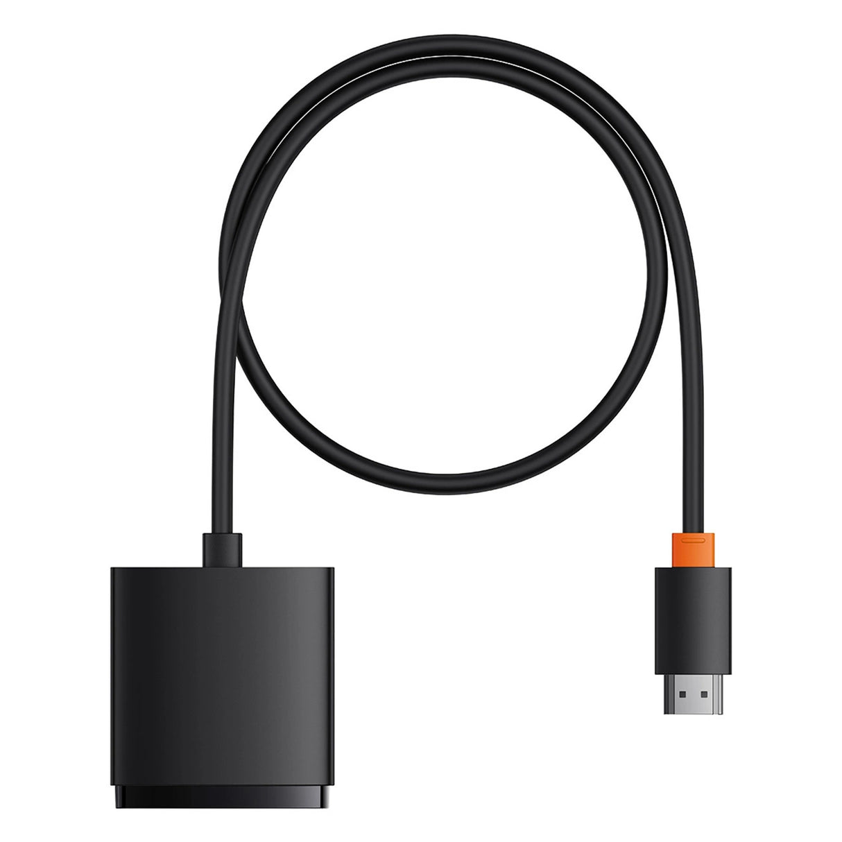 Baseus AirJoy 2in1 4K 60Hz bidirectionel HDMI-adapter med indbygget 1m kabel - sort