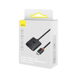 Baseus AirJoy 2in1 4K 60Hz bidirectionel HDMI-adapter med indbygget 1m kabel - sort