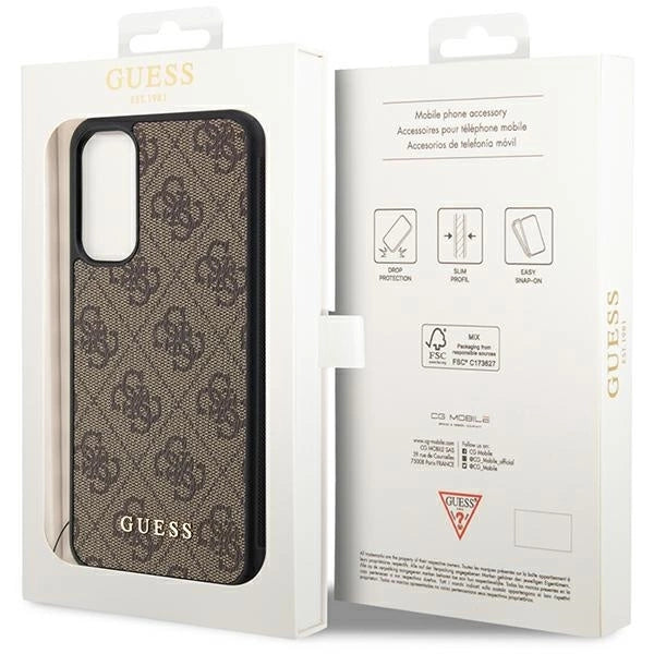 Guess GUHCSA34GF4GBR A34 5G A346 brun/brun hardcase 4G Charms Collection