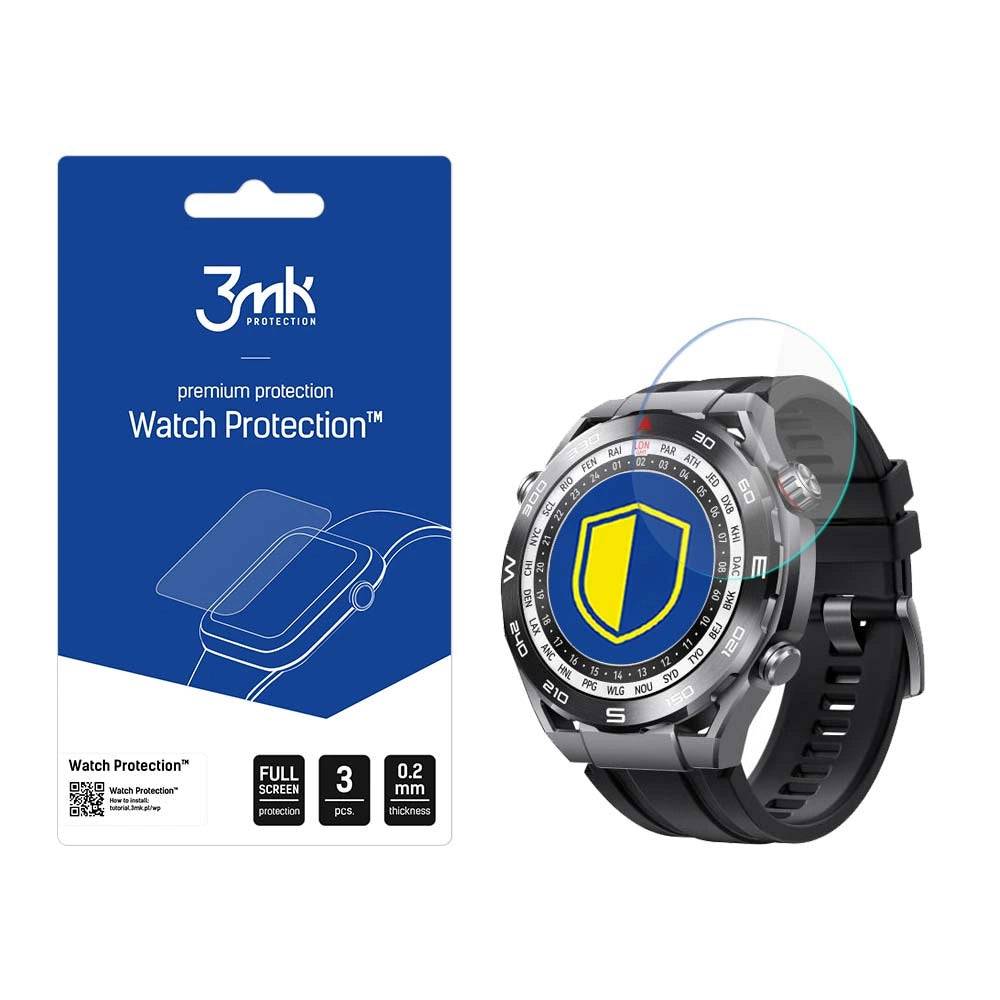 3mk Watch ProtectionTM hybrid glas mod FlexibleGlass Lite til Huawei Watch Ultimate