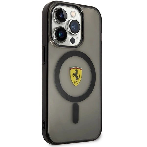 Ferrari FEHMP14LUKK iPhone 14 Pro 6,1" sort/sort hardcase Translucent Magsafe