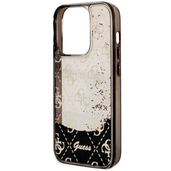 Guess GUHCP14LLC4PSGK iPhone 14 Pro 6.1" sort/sort hardcase Liquid Glitter 4G Transculent
