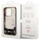 Guess GUHCP14LLC4PSGK iPhone 14 Pro 6.1" sort/sort hardcase Liquid Glitter 4G Transculent