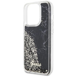 Guess GUHCP14LLCSGSGK iPhone 14 Pro 6.1" sort/sort hardcase Flydende Glitter Marmor