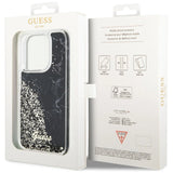 Guess GUHCP14LLCSGSGK iPhone 14 Pro 6.1" sort/sort hardcase Flydende Glitter Marmor
