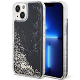 Guess Liquid Glitter Marble case til iPhone 14 - sort