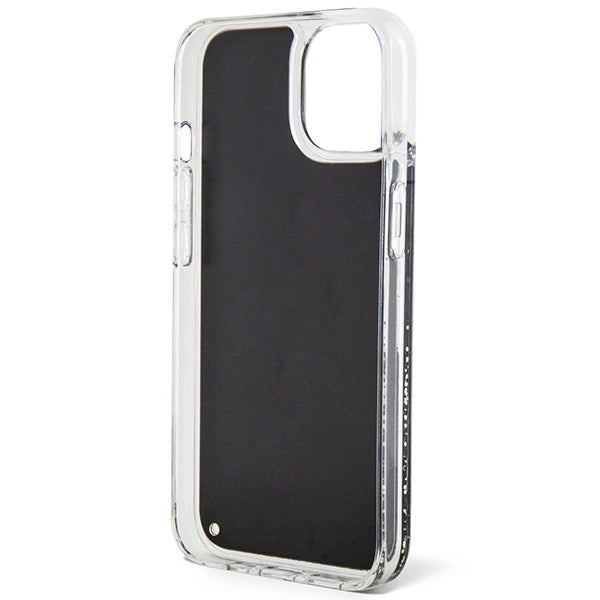 Guess Liquid Glitter Marble case til iPhone 14 - sort