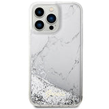Guess GUHCP14XLCSGSGH iPhone 14 Pro Max 6,7" hvid/hvid hardcase Flydende Glitter Marmor