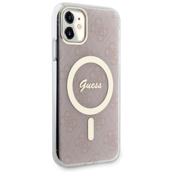 Guess GUHMN61H4STP iPhone 11 6.1" pink/pink hardcase 4G MagSafe