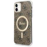 Guess GUHMN61H4STW iPhone 11 6.1" brun/brun hardcase 4G MagSafe
