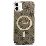 Guess GUHMN61H4STW iPhone 11 6.1" brun/brun hardcase 4G MagSafe