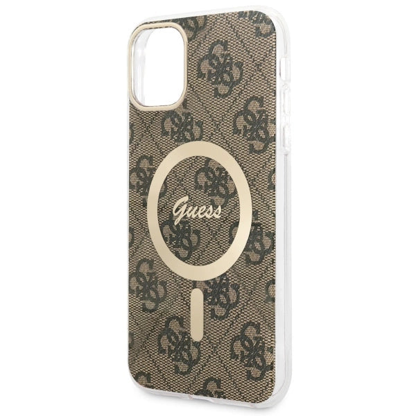 Guess GUHMN61H4STW iPhone 11 6.1" brun/brun hardcase 4G MagSafe