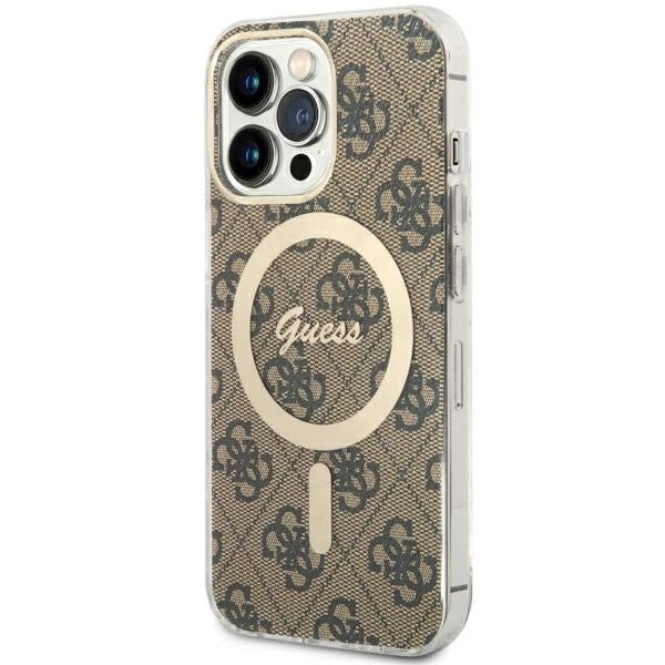Guess GUHMP13LH4STW iPhone 13 Pro / 13 6,1" brun/brun hardcase 4G MagSafe