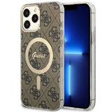 Guess GUHMP13XH4STW iPhone 13 Pro Max 6.7" brun/brun hardcase 4G MagSafe