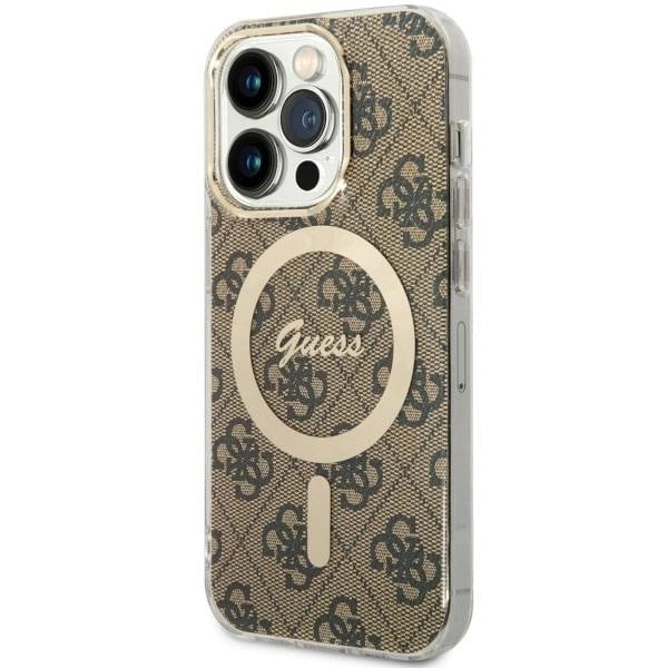 Guess GUHMP14LH4STW iPhone 14 Pro 6,1" brun/brun hardcase 4G MagSafe
