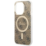 Guess GUHMP14LH4STW iPhone 14 Pro 6,1" brun/brun hardcase 4G MagSafe