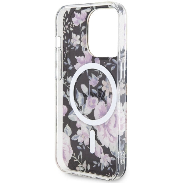 Guess GUHMP14LHCFWSK iPhone 14 Pro 6.1" sort/sort hardcase Flower MagSafe