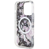 Guess GUHMP14LHCFWSK iPhone 14 Pro 6.1" sort/sort hardcase Flower MagSafe
