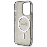 Guess GUHMP14LHCMCGK iPhone 14 Pro 6.1" sort/sort hardcase Glitter Gold MagSafe