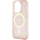 Guess GUHMP14LHCMCGP iPhone 14 Pro 6.1" pink/pink hardcase Glitter Gold MagSafe