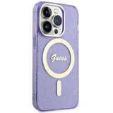Guess GUHMP14LHCMCGU iPhone 14 Pro 6.1" lilla/lila hardcase Glitter Gold MagSafe