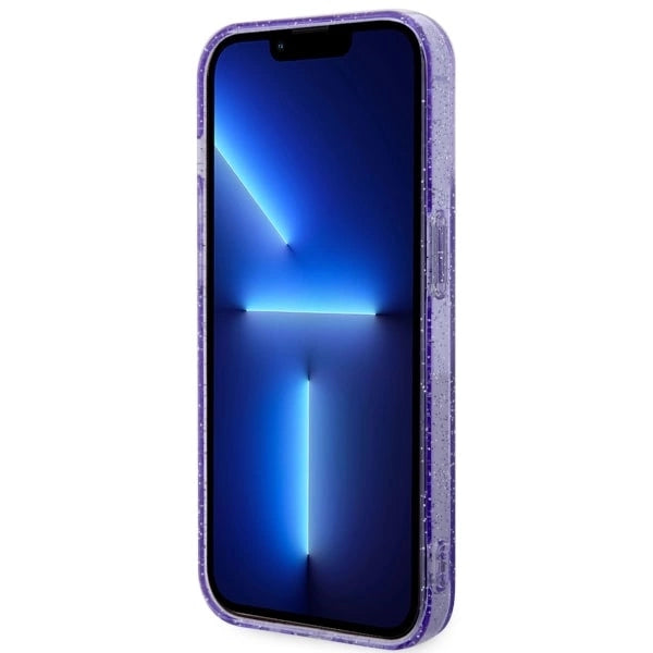 Guess GUHMP14LHCMCGU iPhone 14 Pro 6.1" lilla/lila hardcase Glitter Gold MagSafe