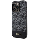 Guess GUHMP14LHGCFSEK iPhone 14 Pro 6.1" sort/sort hardcase GCube Stripes MagSafe