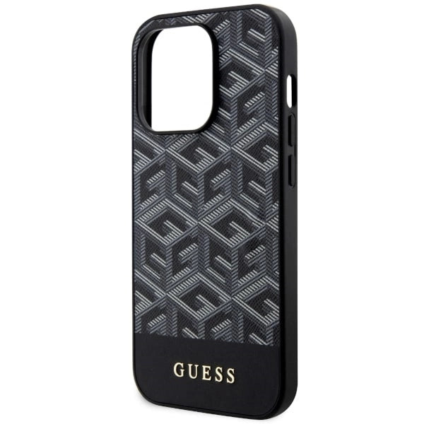 Guess GUHMP14LHGCFSEK iPhone 14 Pro 6.1" sort/sort hardcase GCube Stripes MagSafe