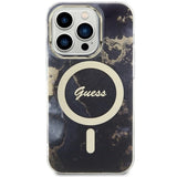 Guess GUHMP14LHTMRSK iPhone 14 Pro 6.1" sort/sort hardcase Golden Marble MagSafe