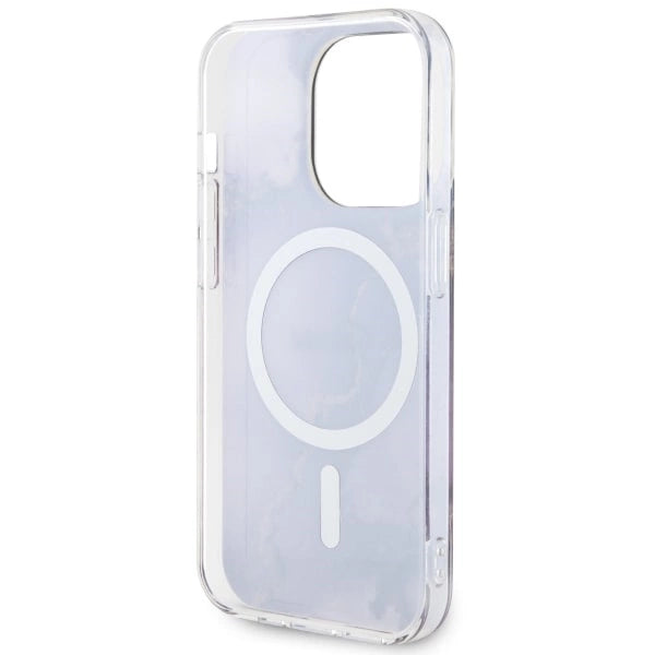 Guess GUHMP14LHTMRSU iPhone 14 Pro 6.1" lilla/lila hardcase Golden Marble MagSafe