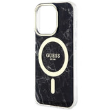Guess GUHMP14LPCUMAK iPhone 14 Pro 6,1" sort/sort hardcase Marble MagSafe