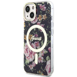 Guess GUHMP14MHCFWSK iPhone 14 Plus 6.7" sort/sort hardcase Flower MagSafe