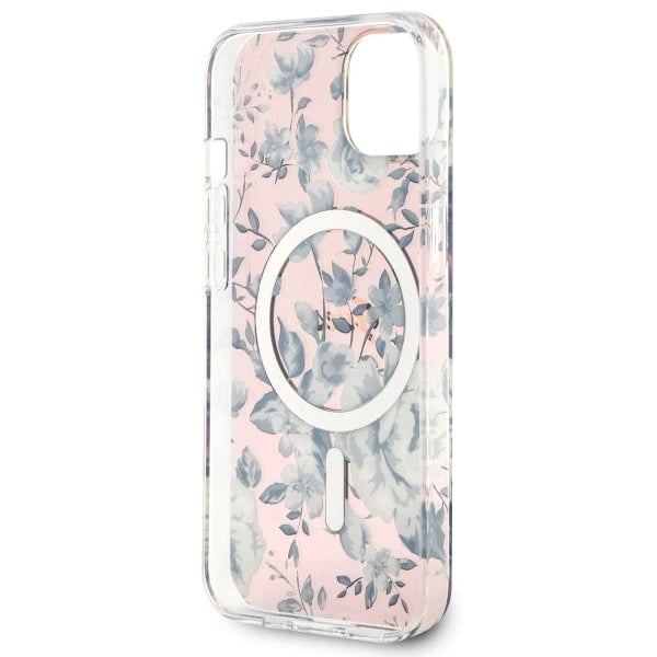 Guess GUHMP14MHCFWSP iPhone 14 Plus 6,7" pink/pink hardcase Flower MagSafe