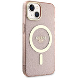 Guess GUHMP14MHCMCGP iPhone 14 Plus 6,7" pink/pink hardcase Glitter Gold MagSafe