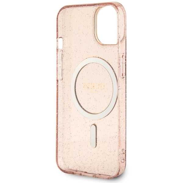 Guess GUHMP14MHCMCGP iPhone 14 Plus 6,7" pink/pink hardcase Glitter Gold MagSafe