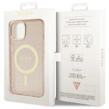 Guess GUHMP14MHCMCGP iPhone 14 Plus 6,7" pink/pink hardcase Glitter Gold MagSafe