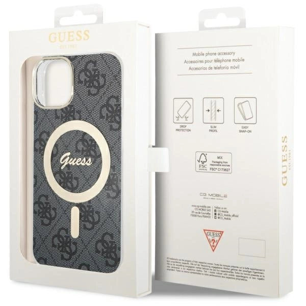 Guess 4G MagSafe-fodral til iPhone 14 - sort