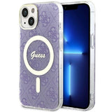 Guess 4G MagSafe-hylster til iPhone 14 - lilla