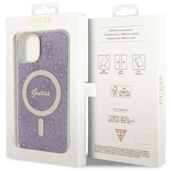 Guess 4G MagSafe-hylster til iPhone 14 - lilla
