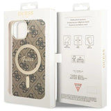 Guess 4G MagSafe-fodral til iPhone 14 - brun