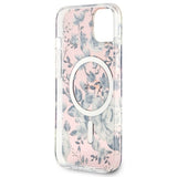 Guess Flower MagSafe-hylster til iPhone 14 - pink