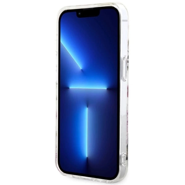 Guess Flower MagSafe-hylster til iPhone 14 - gennemsigtige