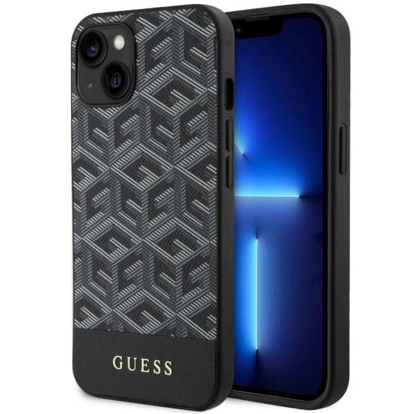 Guess GUHMP14SHGCFSEK iPhone 14 6.1" sort/sort hardcase GCube Stripes MagSafe